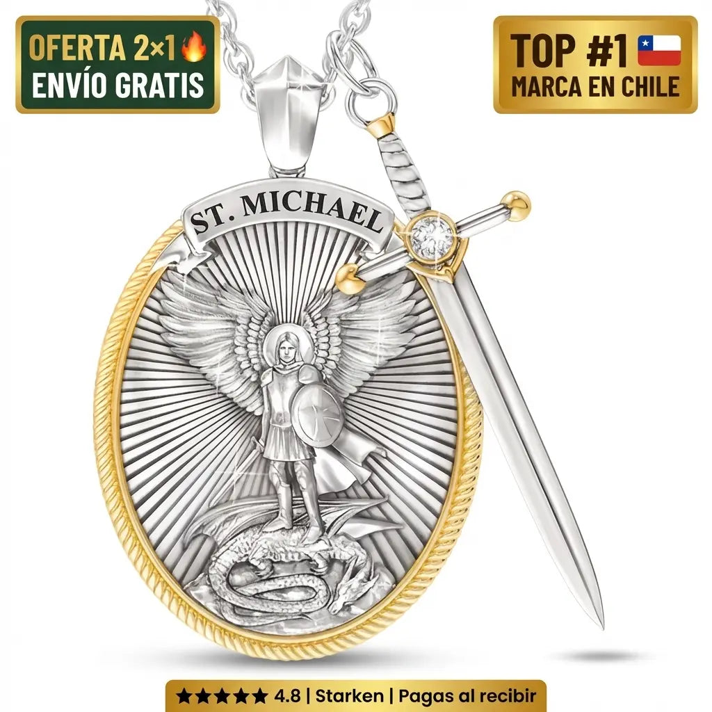 Collar San Miguel Arcángel – Fe, Fuerza y Protección.