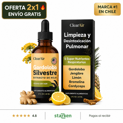 Aire Claro™ Detox Pulmonar – Apoyo Respiratorio para Fumadores.