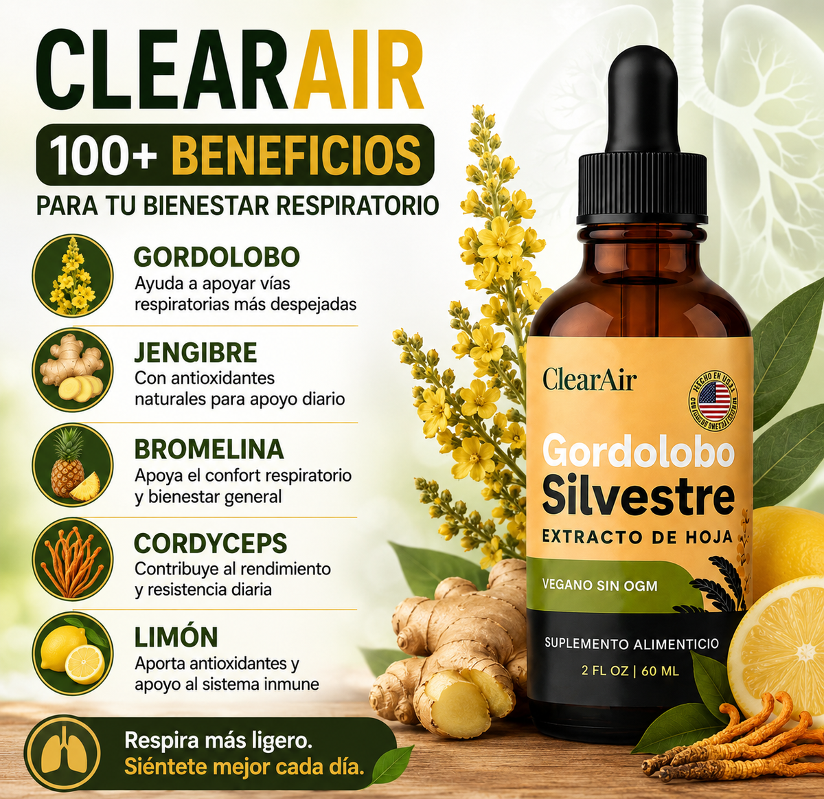 Aire Claro™ Detox Pulmonar – Apoyo Respiratorio para Fumadores.